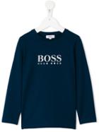 Boss Kids Logo Print Sweatshirt, Boy's, Size: 6 Yrs, Blue