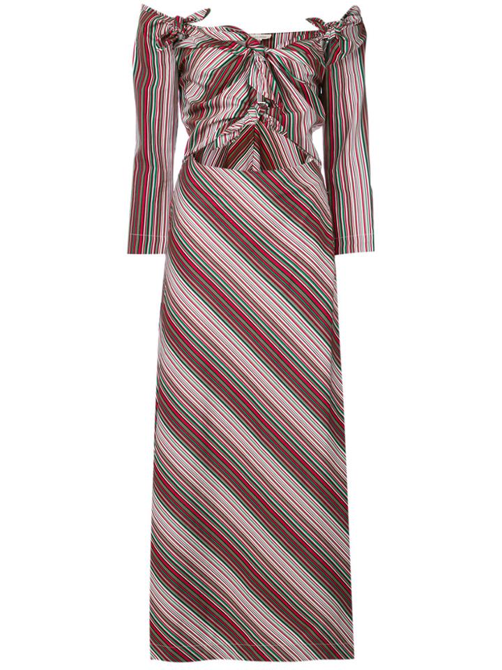 Isa Arfen Striped Maxi Dress - Multicolour