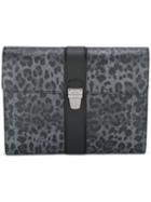 Dolce & Gabbana - Leopard Print Clutch - Men - Leather - One Size, Grey, Leather