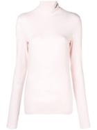 Calvin Klein 205w39nyc Turtleneck Fitted Sweater - Pink & Purple