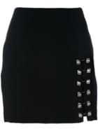 Versus Studded Detail Fitted Skirt, Women's, Size: 42, Black, Polyamide/polyester/spandex/elastane/viscose