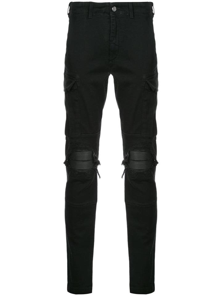 Amiri Distressed Tapered Jeans - Black
