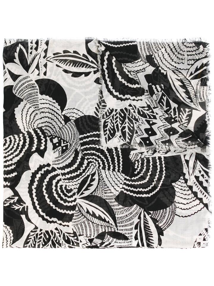Polo Ralph Lauren Abstract Print Scarf, Women's, Black, Silk