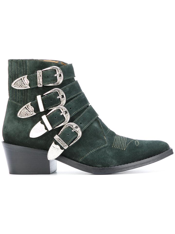 Toga Pulla Multi-strap Boots - Green