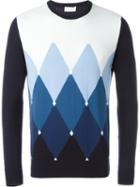 Ballantyne Diamond Pattern Jumper, Men's, Size: 48, Blue, Cotton