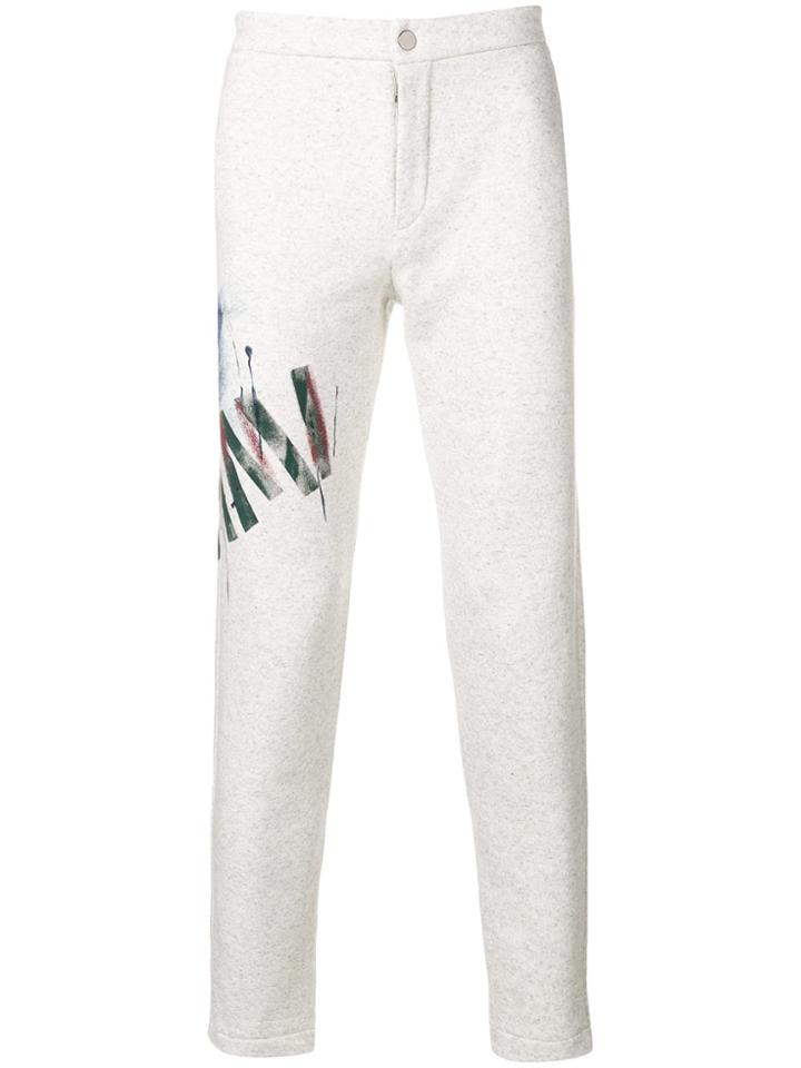 Mr & Mrs Italy Graffiti-print Slim-fit Trousers - Grey