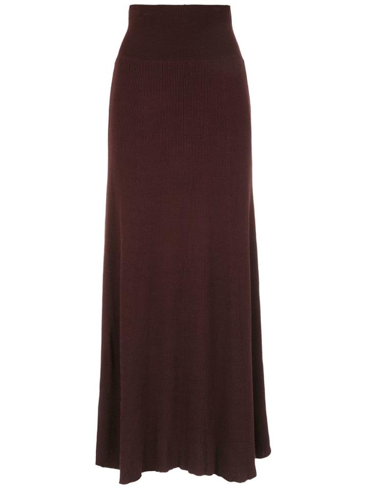 Mara Mac Knitted Long Skirt - Red