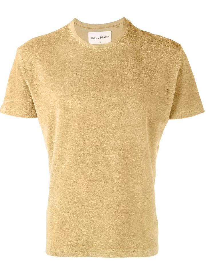Our Legacy Towelling T-shirt, Men's, Size: 50, Yellow/orange, Cotton