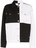 Msgm Checkered Denim Jacket - Black