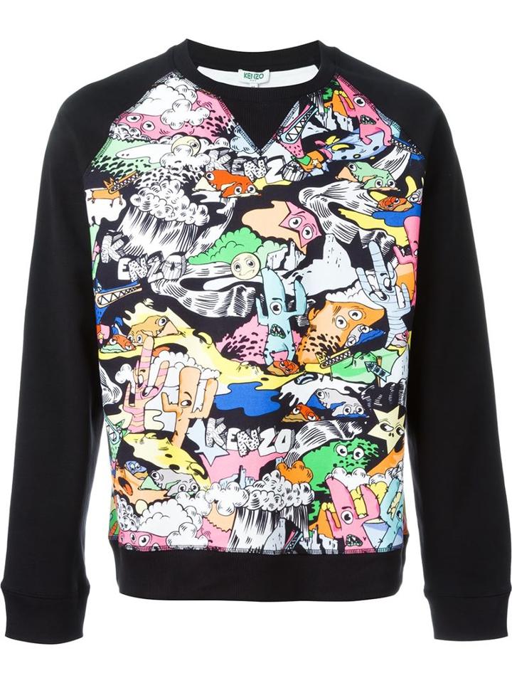Kenzo #cartoon Sweatshirt, Men's, Size: S, Cotton/spandex/elastane
