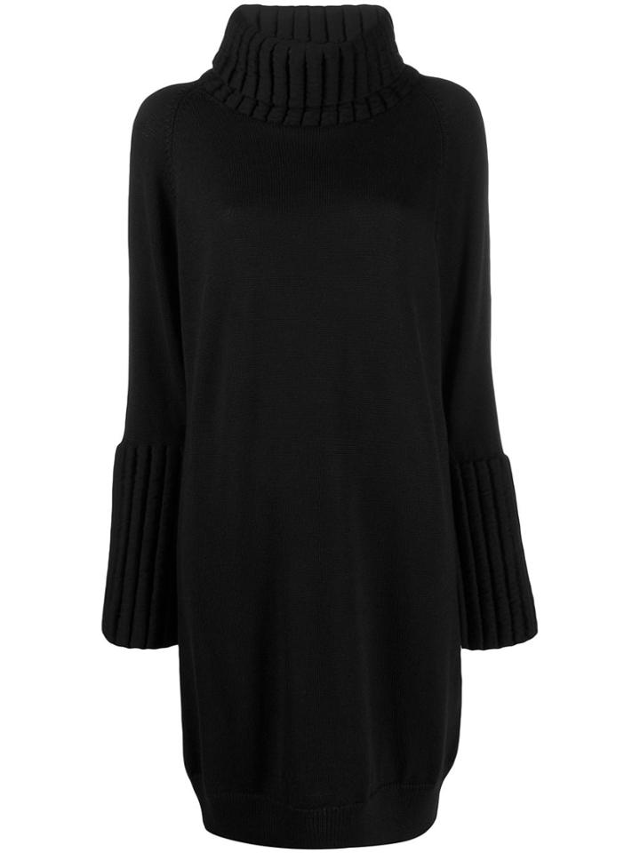 Mm6 Maison Margiela Turtleneck Knitted Dress - Black
