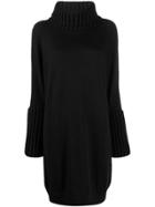 Mm6 Maison Margiela Turtleneck Knitted Dress - Black