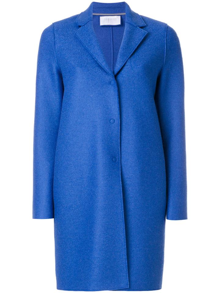 Harris Wharf London Single Breasted Coat - Blue
