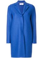 Harris Wharf London Single Breasted Coat - Blue