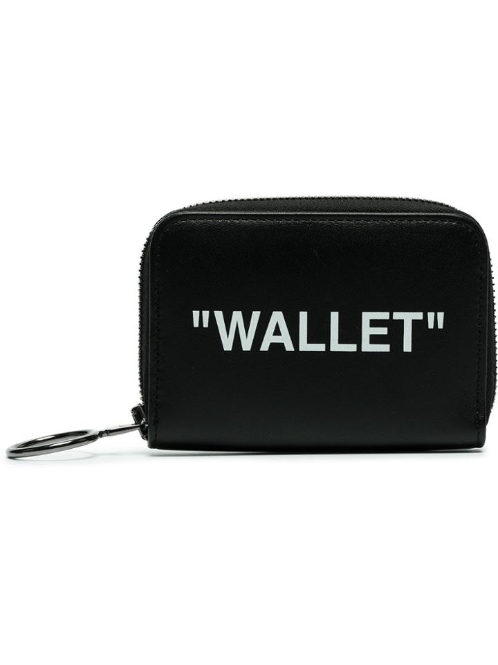 Off-white Black Wallet Logo Leather Wallet