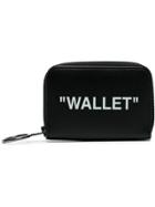 Off-white Black Wallet Logo Leather Wallet