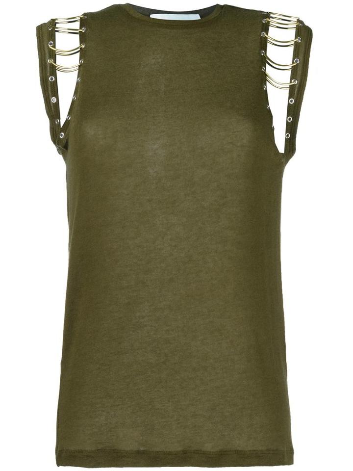 Iro 'basma' Sleeveless Top, Women's, Size: Medium, Green, Polyurethane/lyocell