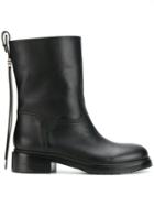 Giorgio Armani Back Zip Boots - Black