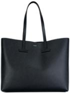 Tom Ford Logo Stamp Tote, Women's, Black, Calf Leather