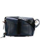 Pugnetti Parma Shoulder Bag, Women's, Blue, Calf Leather