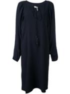 Chloé Tasselled Shift Dress, Women's, Size: 40, Blue, Acetate/viscose/silk