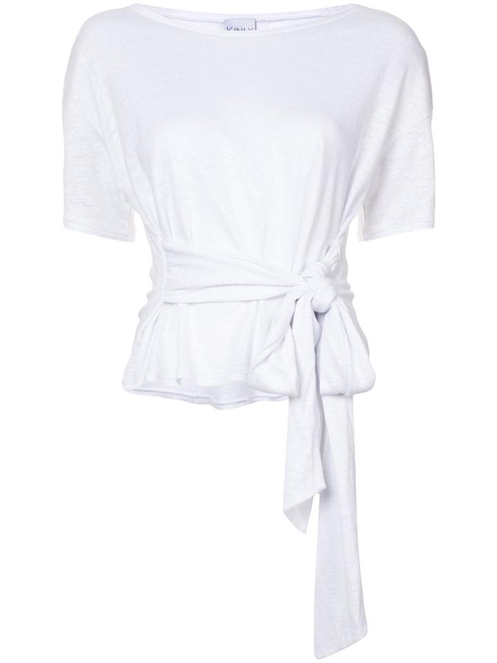 Kinly Tie Waist T-shirt - White