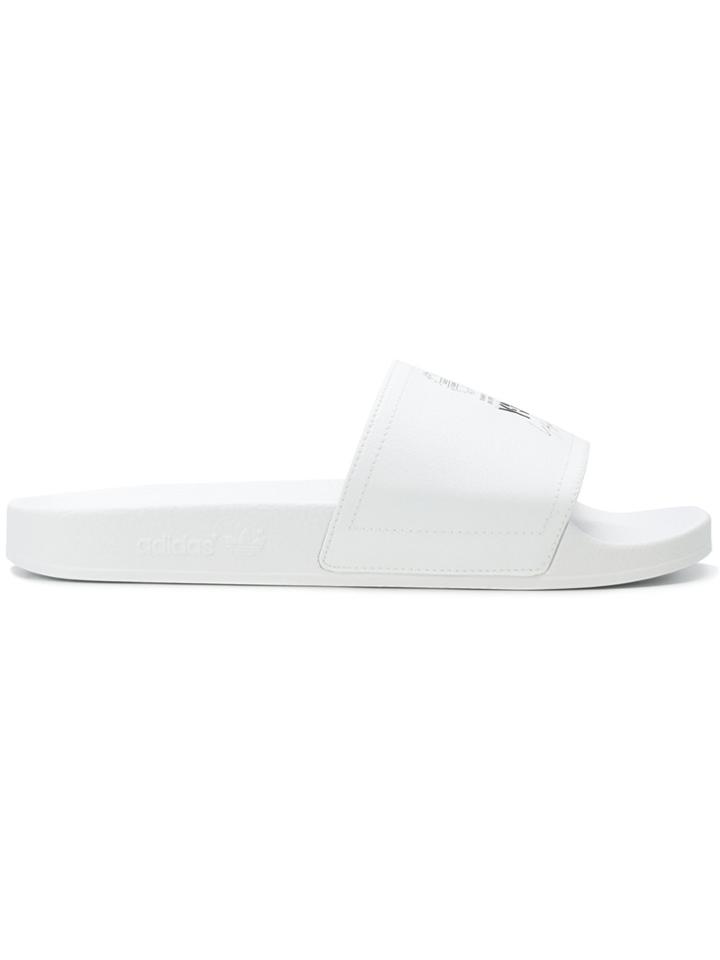 Y-3 Adilette Sliders - White