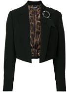 Dolce & Gabbana Cropped Bow Detail Jacket - Black