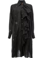 Uma Wang Long Ruffle Blouse - Black