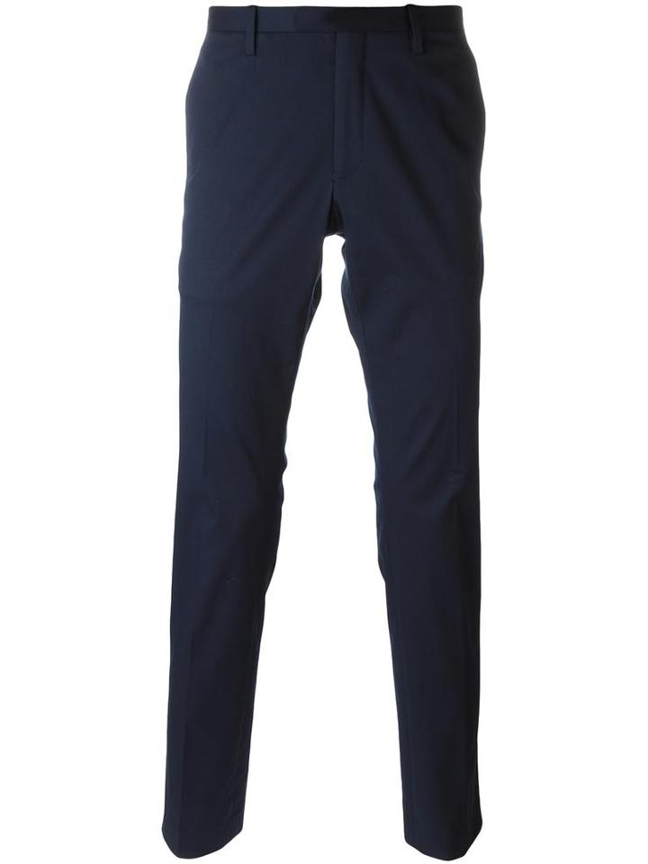 Michael Kors Slim Fit Trousers, Men's, Size: 36, Blue, Cotton/spandex/elastane