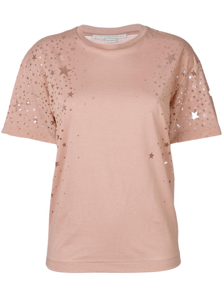 Stella Mccartney Star Cut-out T-shirt - Nude & Neutrals