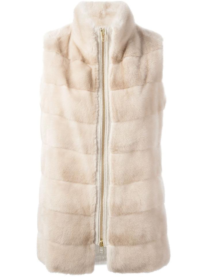 Liska Cashmere Zipped Vest - Nude & Neutrals