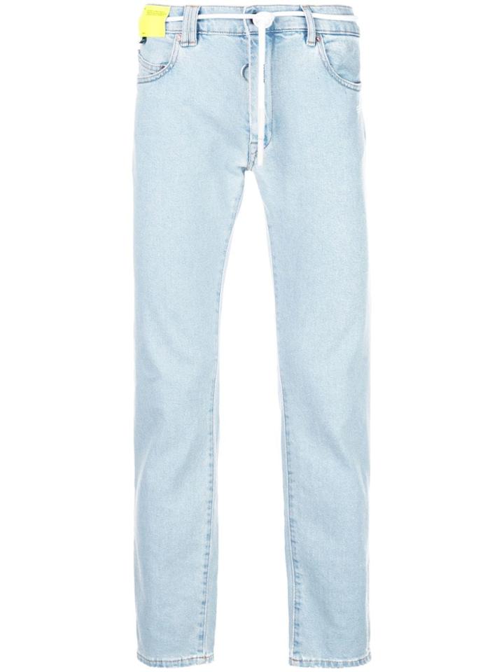 Off-white Slim Fit Jeans - Blue