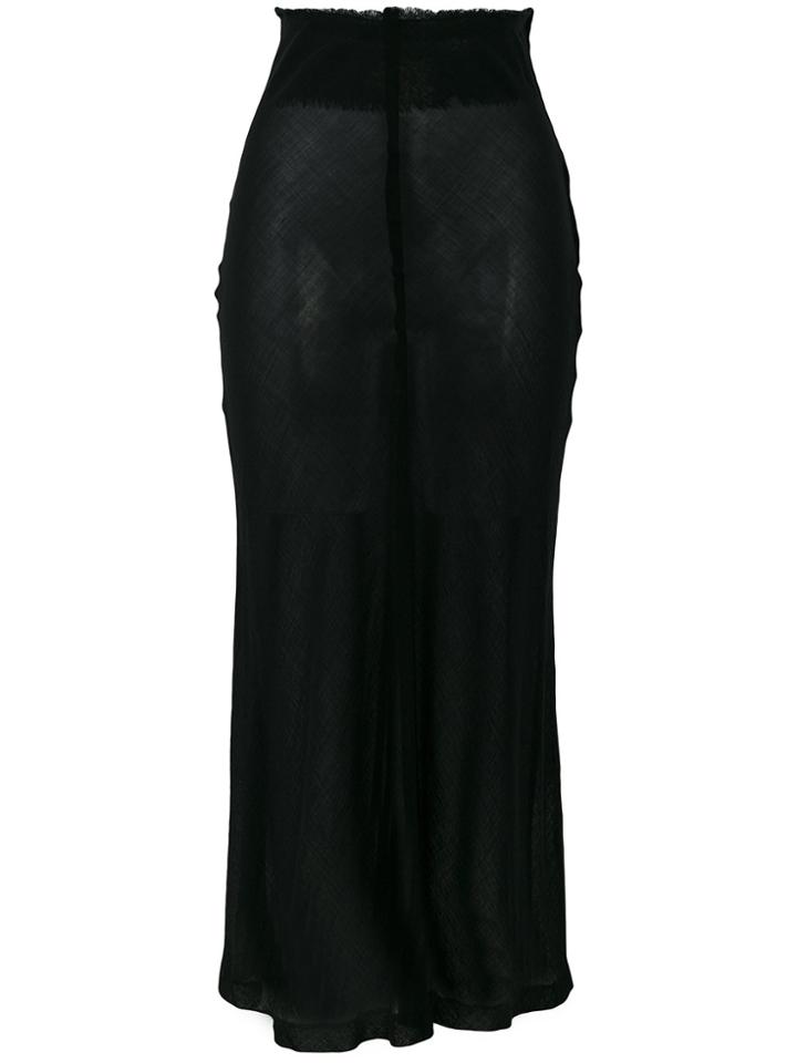 Comme Des Garçons Vintage High-waisted Sheer Skirt - Black