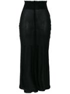 Comme Des Garçons Vintage High-waisted Sheer Skirt - Black