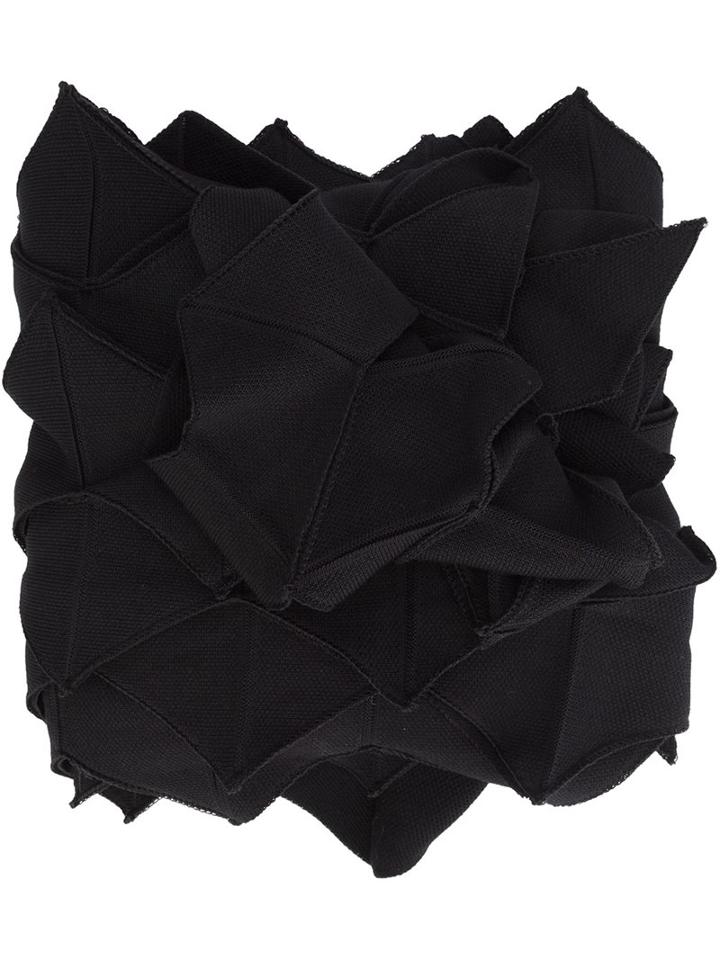 Junya Watanabe Comme Des Garçons Geometric Paneled Scarf, Women's, Black, Polyester/wool