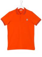 Moncler Kids Classic Polo Shirt, Boy's, Size: 14 Yrs, Yellow/orange