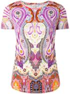 Etro Hindu Print T-shirt, Size: 40, Pink/purple, Cotton