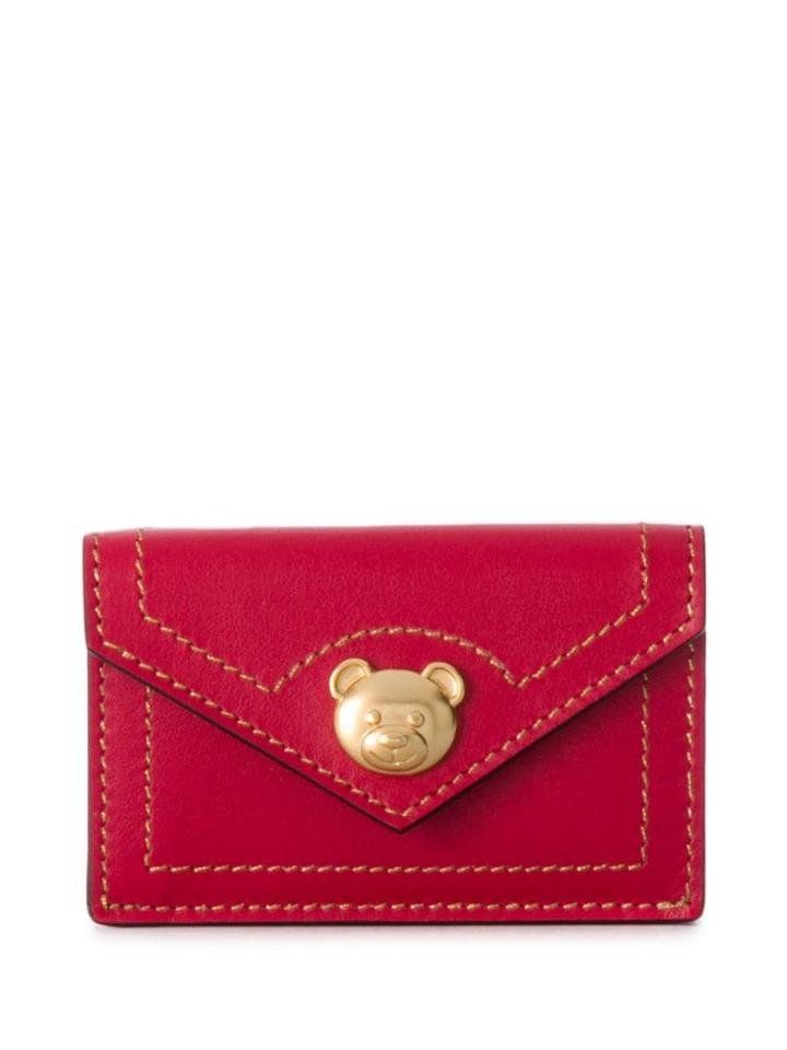 Moschino Teddy Bear Appliqué Wallet - Red