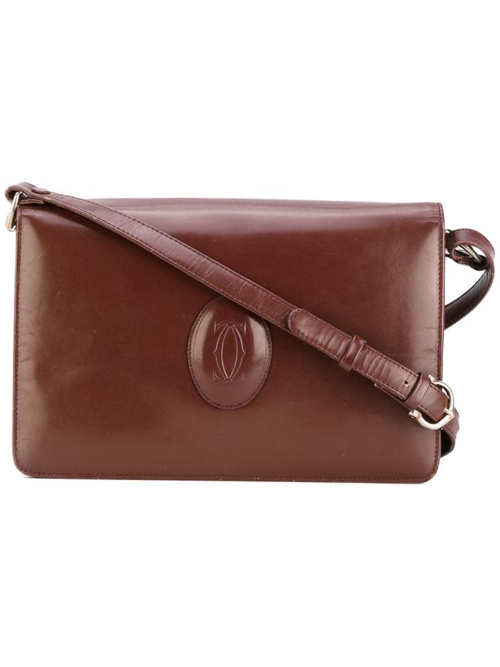 Cartier Vintage Logo Shoulder Bag - Pink & Purple