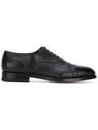 Santoni Textured Oxford Shoes - Black