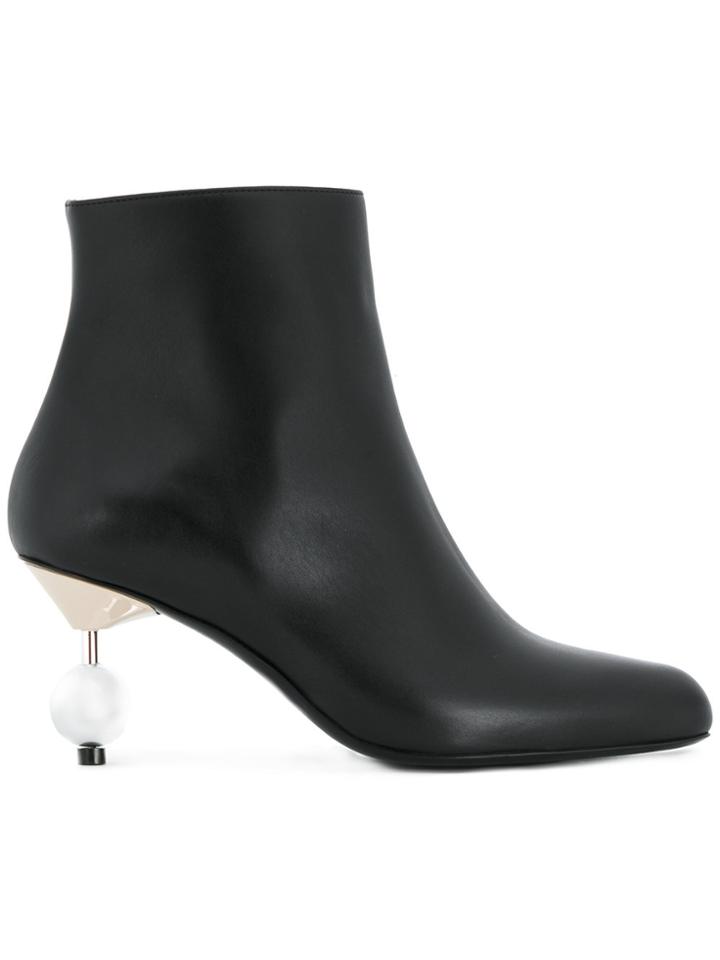 Marni Sculpted Heel Ankle Boots - Black