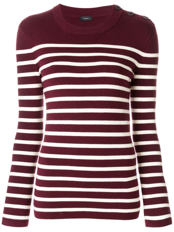 Joseph Long Striped Jumper - Pink & Purple