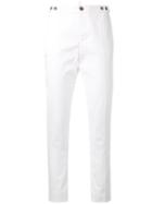 Straight Leg Trousers - Women - Cotton/spandex/elastane - 44, White, Cotton/spandex/elastane, Dsquared2