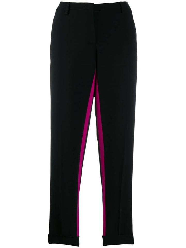 Nº21 Inside-stripe Tailored Trousers - Black