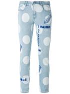 Stella Mccartney - Polka Dot Jeans - Women - Cotton/spandex/elastane - 25, Blue, Cotton/spandex/elastane