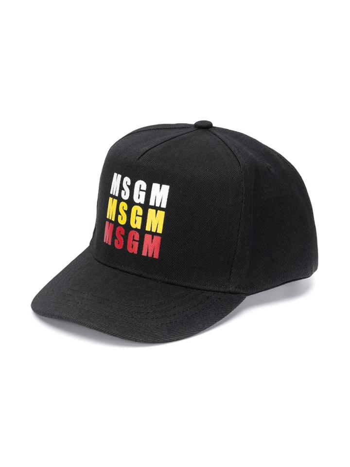Msgm Kids Teen Logo Baseball Cap - Black