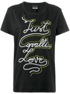 Just Cavalli Slogan Printed T-shirt - Black