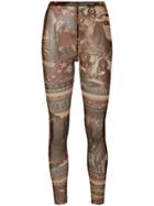 Jean Paul Gaultier Vintage Printed Sheer Fitted Trousers - Multicolour
