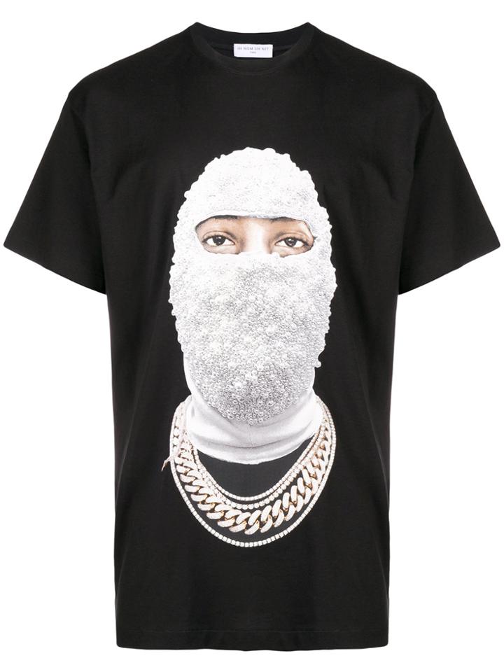Ih Nom Uh Nit Balaclava Print T-shirt - Black